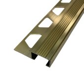 Профиль П-образный противоскользящий ПО-П10х20 Золото глянцевое 2,7 м