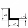Заказать Уголок из алюминия 25х25х1,5 мм равносторонний 3 м Заказать Уголок из алюминия 25х25х1,5 мм равносторонний 3 м