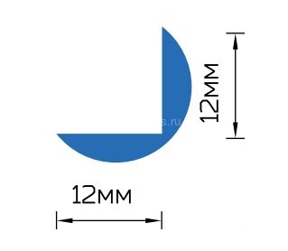 Заказать Угол ПВХ 3/4 12х12 Асви белый 2,4 м 