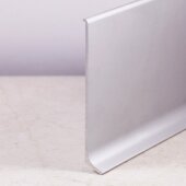 Алюминиевый плинтус для пола ПЛ-60 Серебро матовое 3 м