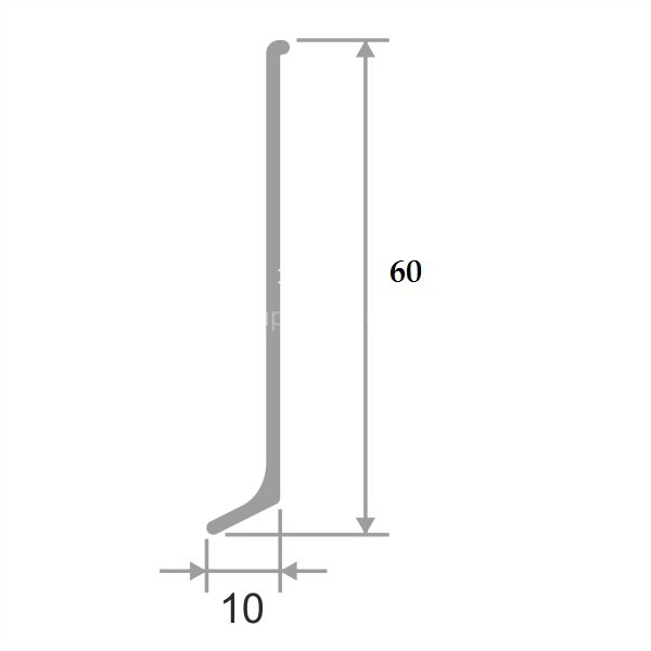 Заказать Алюминиевый плинтус для пола ПЛ-60 Серебро матовое 3 м Заказать Алюминиевый плинтус для пола ПЛ-60 Серебро матовое 3 м