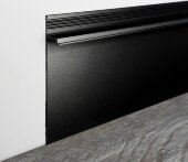 Алюминиевый плинтус теневой под гипсокартон ПТ-1/80 черный муар 3м Алюминиевый плинтус теневой под гипсокартон ПТ-1/80 черный муар 3м