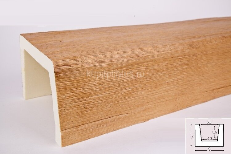 Заказать Декоративная балка из полиуретана 70х90 мм Уникс Модерн М9 Орех 3 м Заказать Декоративная балка из полиуретана 70х90 мм Уникс Модерн М9 Орех 3 м
