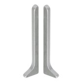 Комплект заглушек (левая+правая) для напольного плинтуса Effector Q63 инокс Комплект заглушек (левая+правая) для напольного плинтуса Effector Q63 инокс