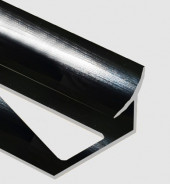 Алюминиевый профиль для плитки внутренний 12 мм Gunsen PV29-19 черный блестящий 2,7 м