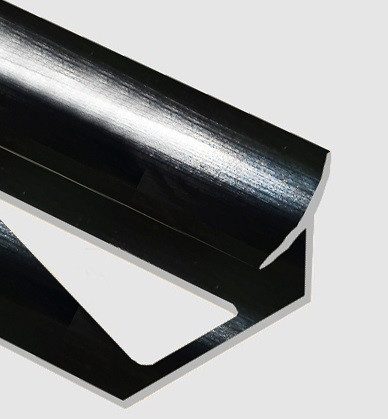 Заказать Алюминиевый профиль для плитки внутренний 12 мм Gunsen PV29-19 черный блестящий 2,7 м 