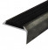 Заказать Угловой порог алюминиевый противоскользящий 22х42 мм Д01 КР люкс Черный металлик (черная вставка) 2,7 м 
