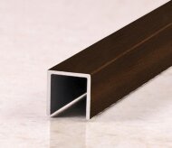 Алюминиевый П-профиль 10х10 мм П-10х10 Бронза глянцевая браш 2,7 м