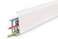 Плинтус напольный пластиковый 55 мм Идеал Деконика Д-П55 255 ясень бьянко 2,2 м