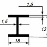 Заказать Двутавр 18х13х18х1,5 мм под 10 мм из алюминия 3 м 