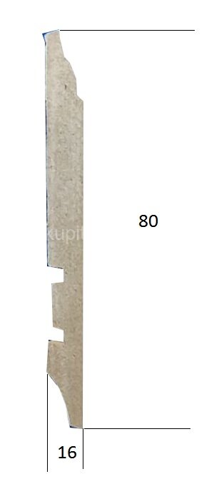 Заказать Плинтус МДФ белый 80 Hannahholz KW 81301 2,4 м 