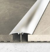 Одноуровневый порог алюминий скрытое крепление 32 мм Effector A66-Е01 Серебро глянец 2,7 м