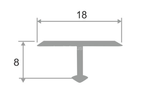 Заказать Алюминиевый Т-образный профиль ПТ-18 Черный матовый 2,7 м Заказать Алюминиевый Т-образный профиль ПТ-18 Черный матовый 2,7 м