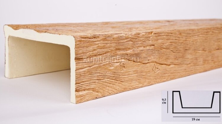 Заказать Декоративная балка из полиуретана 95х190 мм Уникс Славянский стиль СС3 Орех 2 м Заказать Декоративная балка из полиуретана 95х190 мм Уникс Славянский стиль СС3 Орех 2 м