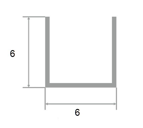Заказать Латунный П-профиль 6Х6Х6 мм шлифованный PU6 3м 