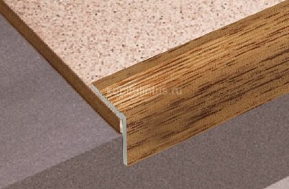 Заказать Угловой порог из декорированного алюминия Д19 КД Дуб деревенский 2,7 м 