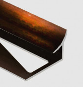 Алюминиевый профиль для плитки внутренний 12 мм Gunsen PV29-11 коричневый блестящий 2,7 м