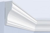 Потолочный плинтус 110х40 мм Hiwood T1011 белый полистирол 2 м