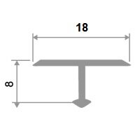 Заказать Профиль Т-образный алюминиевый ПТ-18 цвет 209 Орех тропический 2,7 м 