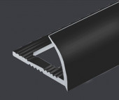 C-профиль для плитки алюминий 10 мм PV17-40 черный Ral 9005 2,7 м