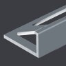 Заказать Алюминиевый L-профиль 10 мм PV02-34 темно-серый Ral 7000 2,7 м 