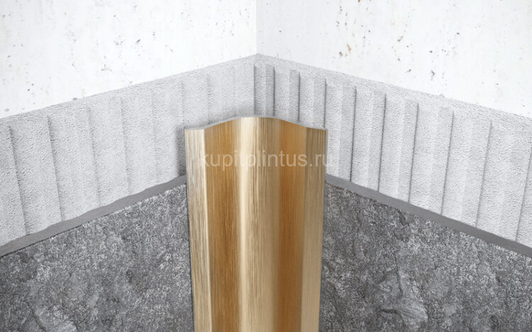 Заказать Закругленный внутренний уголок стальной 40х40 мм FVR 40 GS золото сатинированное 2,7 м Заказать Закругленный внутренний уголок стальной 40х40 мм FVR 40 GS золото сатинированное 2,7 м