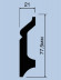 Заказать Напольный плинтус 77,5х21 мм Hiwood B78 из полистирола 2 м 