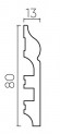 Заказать Напольный плинтус дюрополимер 80 мм Р 080.13 белый 2 м 