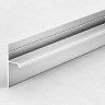 Алюминиевый плинтус теневой под гипсокартон ПТ-1/20 серебро 3м