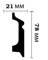 Заказать Плинтус напольный Decomaster D122/16 ДМ белый под покраску 78х21х2000 мм 