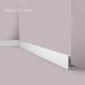 Напольный плинтус NMC Wallstyl FD7S белый 70х15 мм 2 м