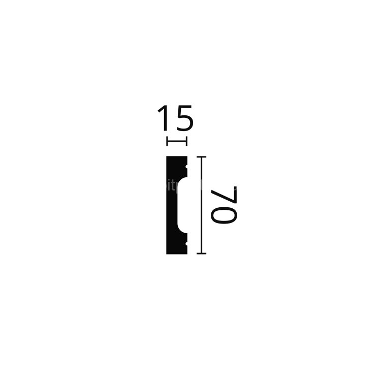 Заказать Напольный плинтус NMC Wallstyl FD7S белый 70х15 мм 2 м 