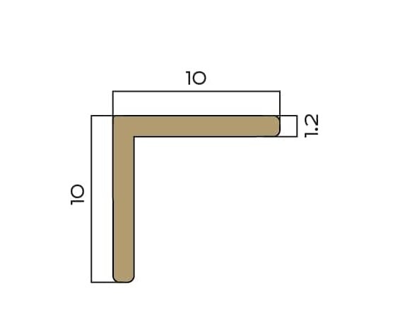 Заказать Латунный уголок 10х10 мм NEEXY PVL90-04 ANTBL антик бронза светлая 2.7м 