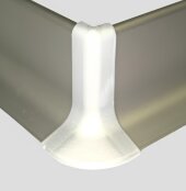 Комплект уголков внешних (2 шт.) для напольного плинтуса Effector Q63 инокс Комплект уголков внешних (2 шт.) для напольного плинтуса Effector Q63 инокс