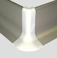 Комплект уголков внешних (2 шт.) для напольного плинтуса Effector Q63 инокс Комплект уголков внешних (2 шт.) для напольного плинтуса Effector Q63 инокс