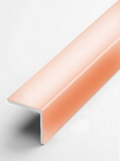 Алюминиевый уголок защитный 15х15 мм прямой PV73-15 розовый блестящий 2,7 м