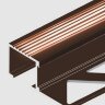 Заказать Алюминиевый П-профиль для ступеней с рифлением 20х12 мм PV52-11 коричневый блестящий 2,7 м Заказать Алюминиевый П-профиль для ступеней с рифлением 20х12 мм PV52-11 коричневый блестящий 2,7 м
