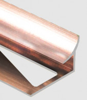 Алюминиевый профиль для плитки внутренний 12 мм Gunsen PV29-15 розовый блестящий 2,7 м