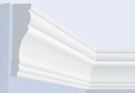 Потолочный плинтус 90х25 мм Hiwood T1090 белый полистирол 2 м Потолочный плинтус 90х25 мм Hiwood T1090 белый полистирол 2 м