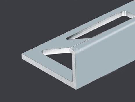 Заказать Алюминиевый L-профиль 10 мм PV02-36 серый Ral 7040 2,7 м 
