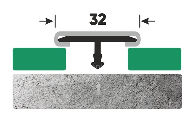 Заказать Т-профиль стальной с алюминиевой вставкой 32 мм FTA 32 P полированная сталь 2,7 м Заказать Т-профиль стальной с алюминиевой вставкой 32 мм FTA 32 P полированная сталь 2,7 м