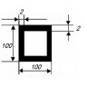 Заказать Бокс квадратный 100х100х2 мм из алюминия 3 м Заказать Бокс квадратный 100х100х2 мм из алюминия 3 м