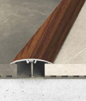 Одноуровневый порог алюминий скрытое крепление 32 мм Effector A66-4500 Тик Индийский 2,7 м