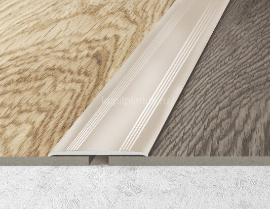 Заказать Алюминиевый порог плоский с рифлением 35 мм Effector A 08-02 Шампань 2,7 м Заказать Алюминиевый порог плоский с рифлением 35 мм Effector A 08-02 Шампань 2,7 м