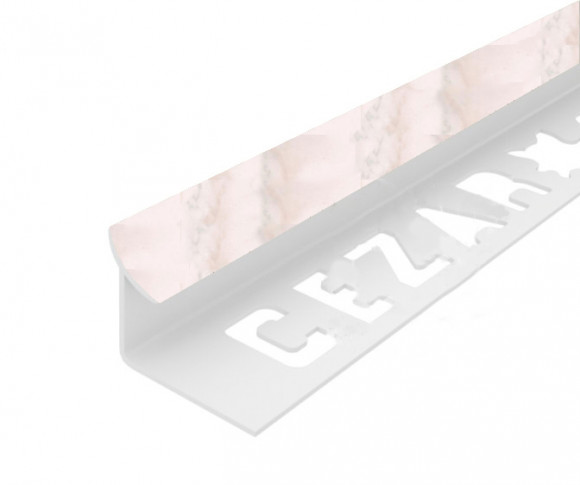 Заказать Профиль ПВХ для плитки Cezar внутренний 10 мм 225 Светло-розовый мрамор 2,5 м 