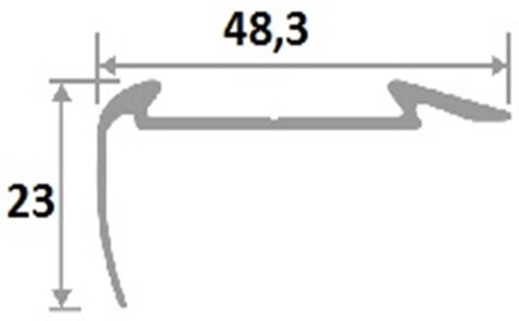 Заказать Угловой противоскользящий порог алюминиевый с резиновой вставкой ПО-48х23 коричневый (без покрытия) 2,7 м Заказать Угловой противоскользящий порог алюминиевый с резиновой вставкой ПО-48х23 коричневый (без покрытия) 2,7 м