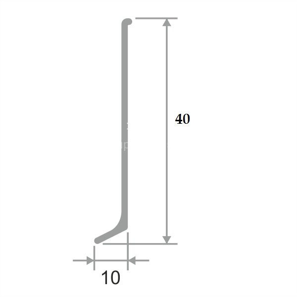 Заказать Алюминиевый плинтус для пола ПЛ-40 Серебро матовое 3 м Заказать Алюминиевый плинтус для пола ПЛ-40 Серебро матовое 3 м