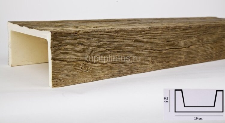 Заказать Декоративная балка из полиуретана 95х190 мм Уникс Славянский стиль СС3 Олива 2 м 