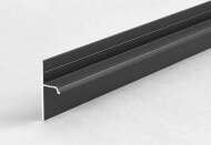 Алюминиевый плинтус теневой под гипсокартон ПТ-1/20 черный 3м Алюминиевый плинтус теневой под гипсокартон ПТ-1/20 черный 3м