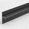 Заказать Алюминиевый плинтус теневой под гипсокартон ПТ-1/20 черный 3м 